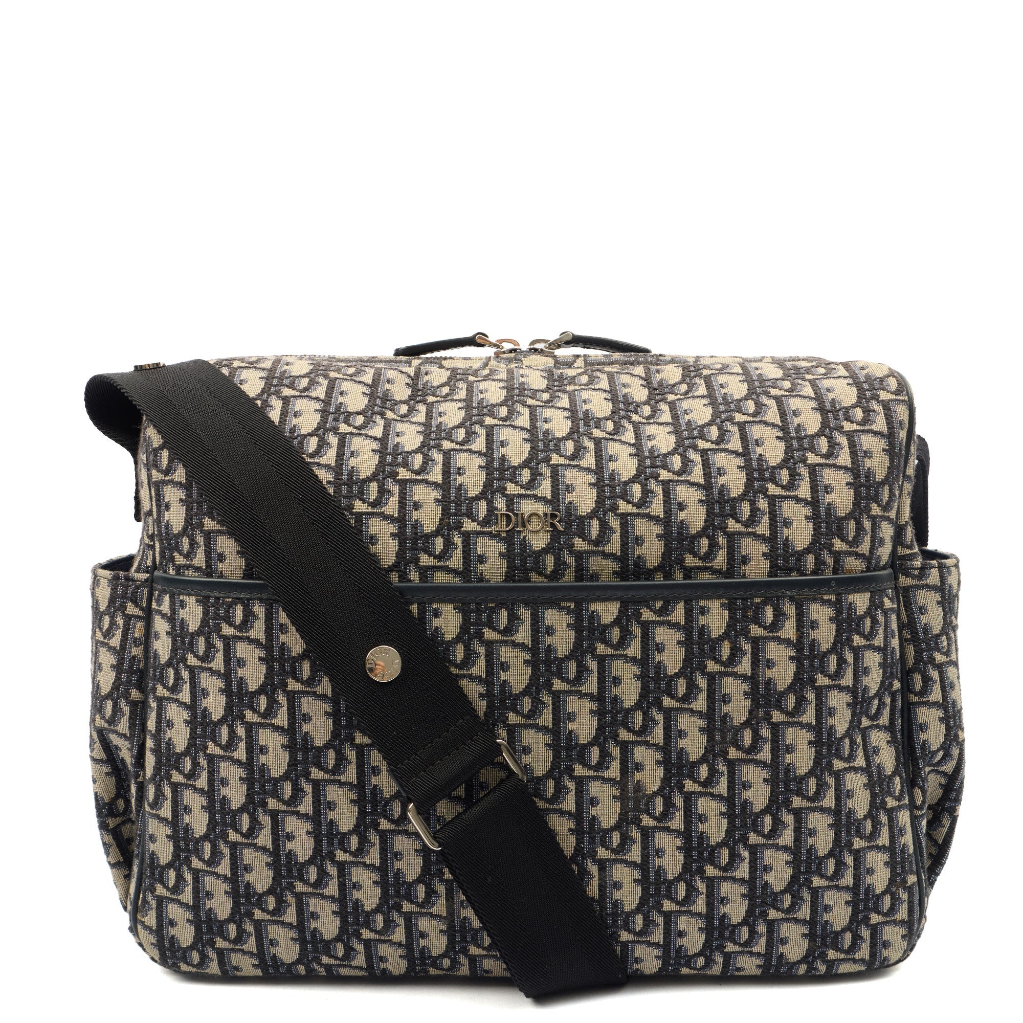 Christian Dior Baby Change Bag in Blue, Dior Oblique Embroidery