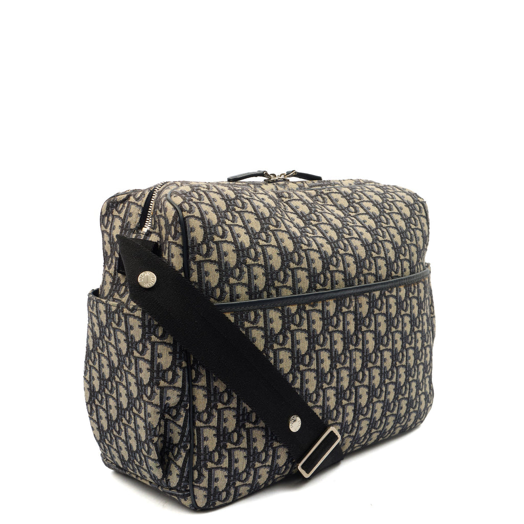 Christian Dior Baby Change Bag in Blue, Dior Oblique Embroidery