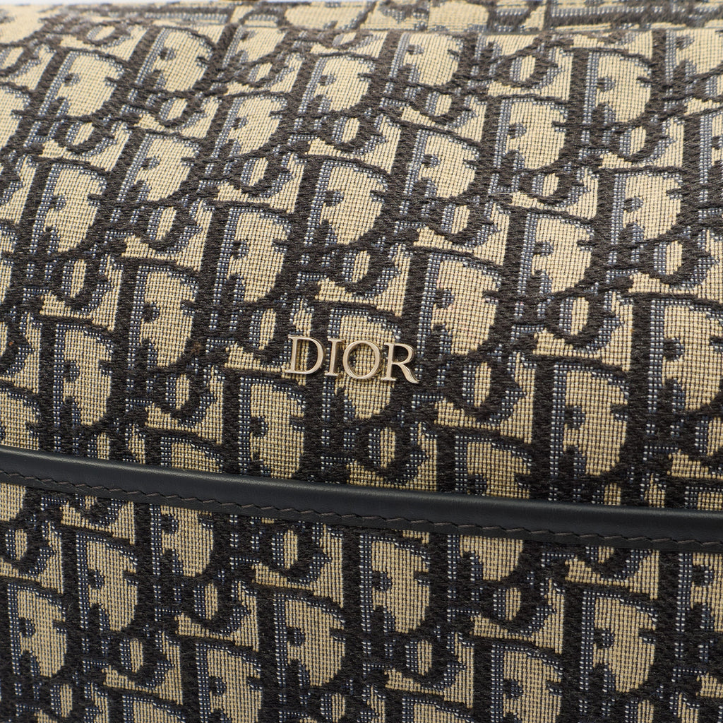 Christian Dior Baby Change Bag in Blue, Dior Oblique Embroidery