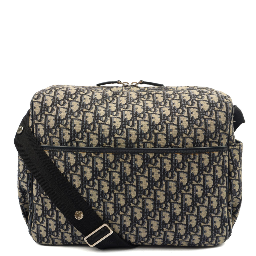 Christian Dior Baby Change Bag in Blue, Dior Oblique Embroidery
