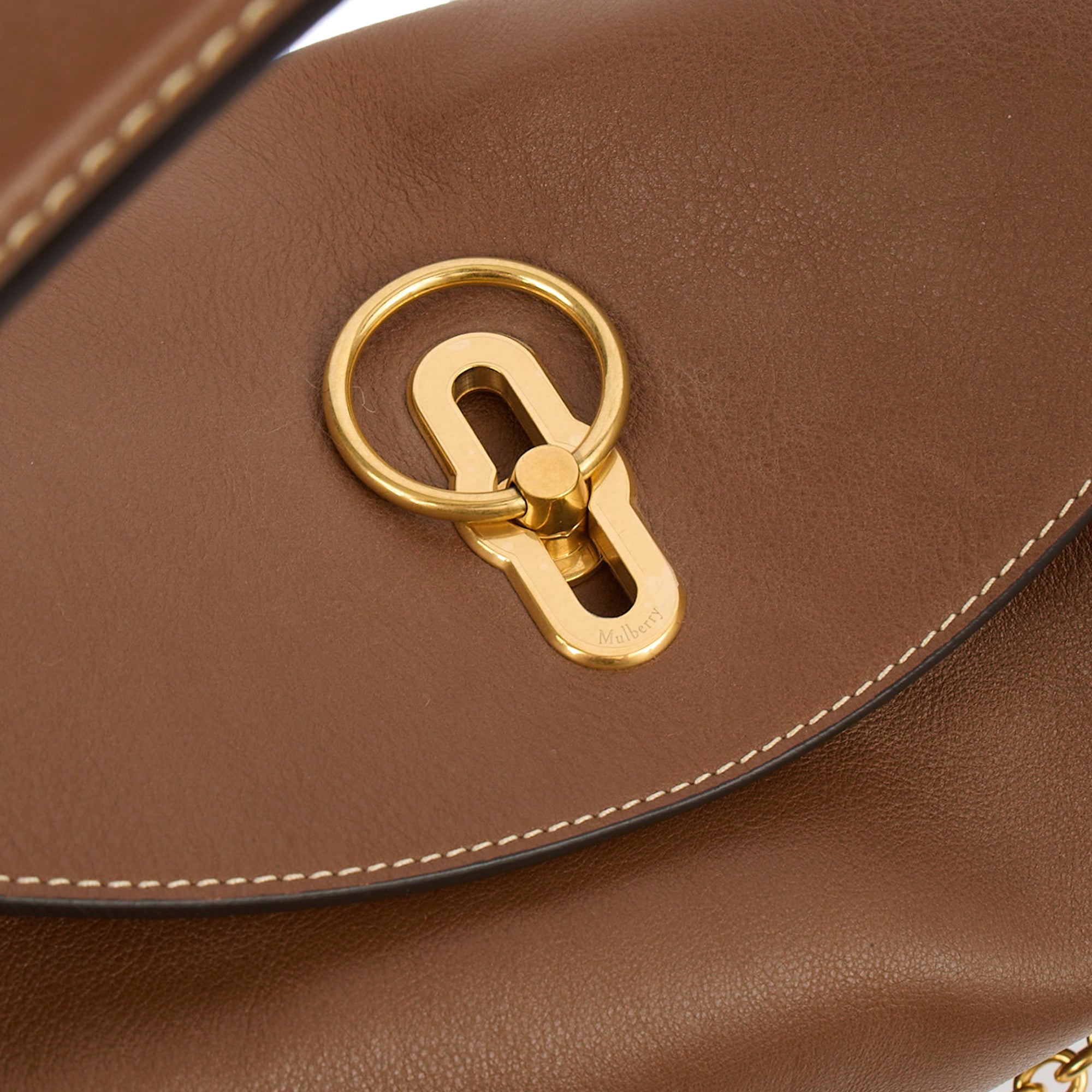 Mulberry Top Handle Leighton in Amber, Calfskin Leather