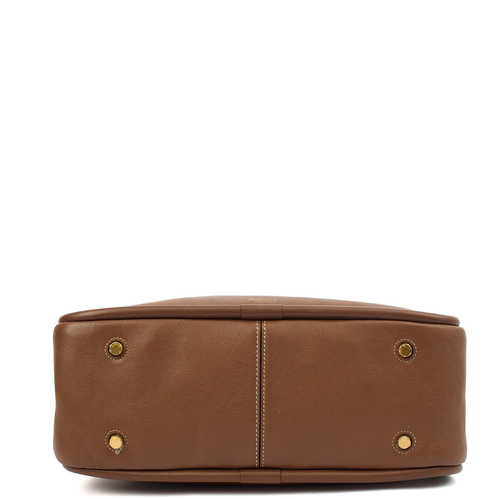 Mulberry Top Handle Leighton in Amber, Calfskin Leather
