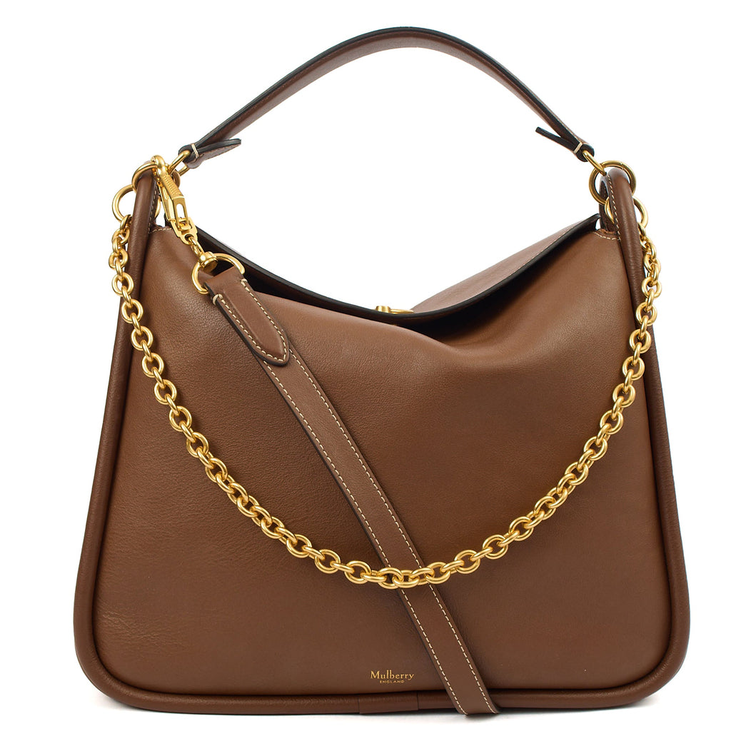Mulberry Top Handle Leighton in Amber, Calfskin Leather