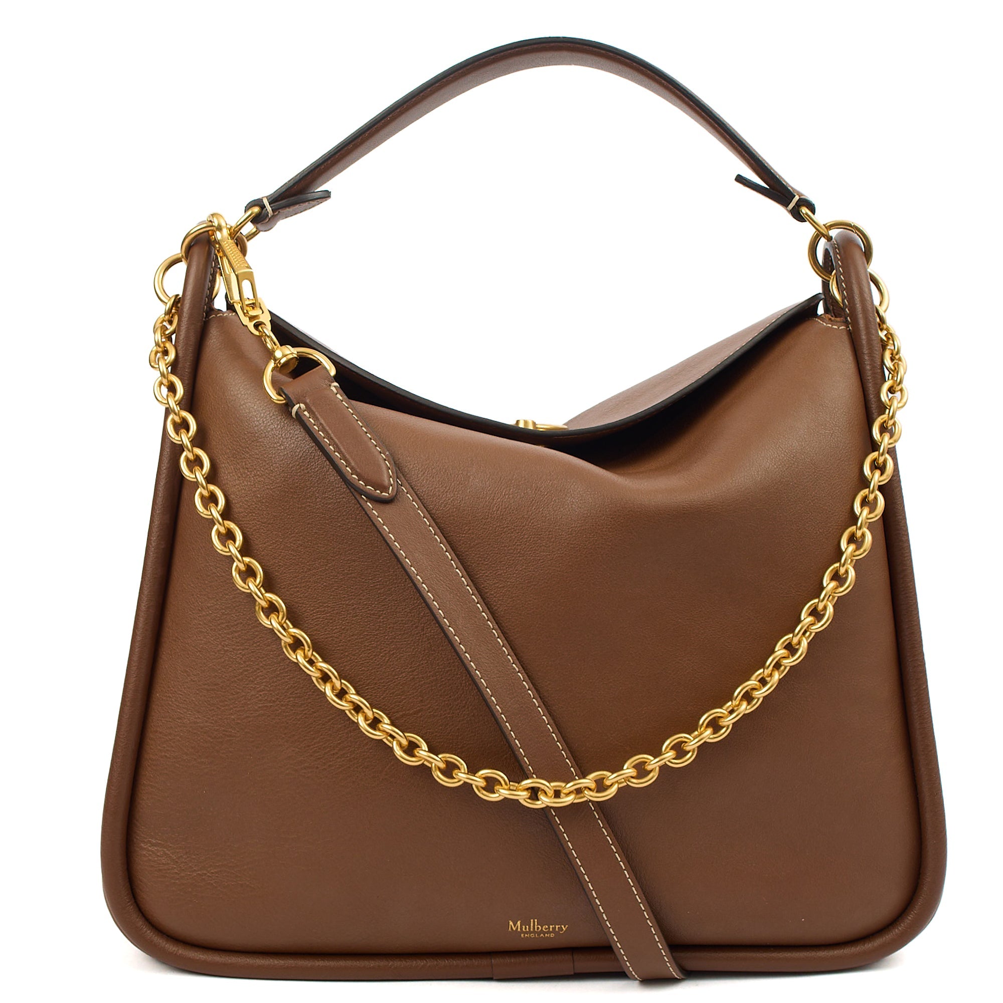 Mulberry Top Handle Leighton in Amber, Calfskin Leather