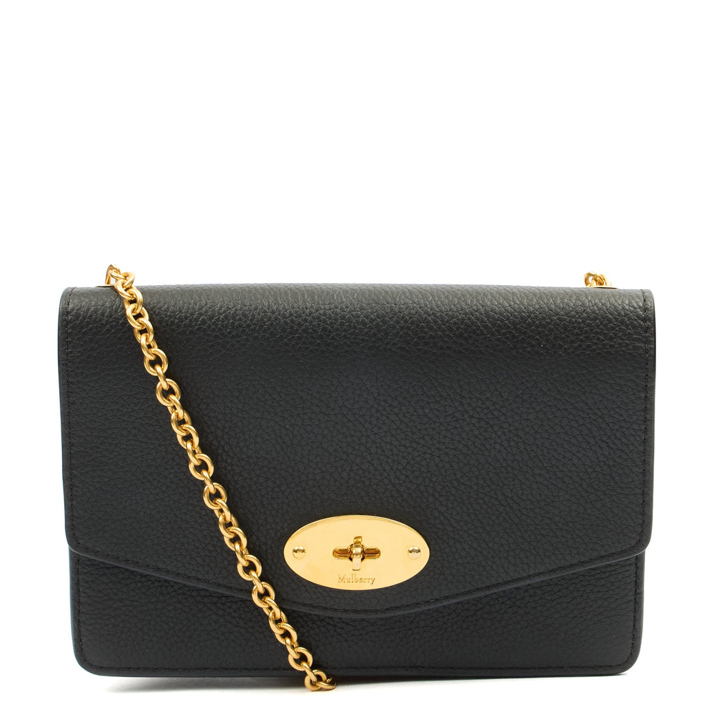 Mulberry Cross Body Darley in Black Forest, Calfskin Leather