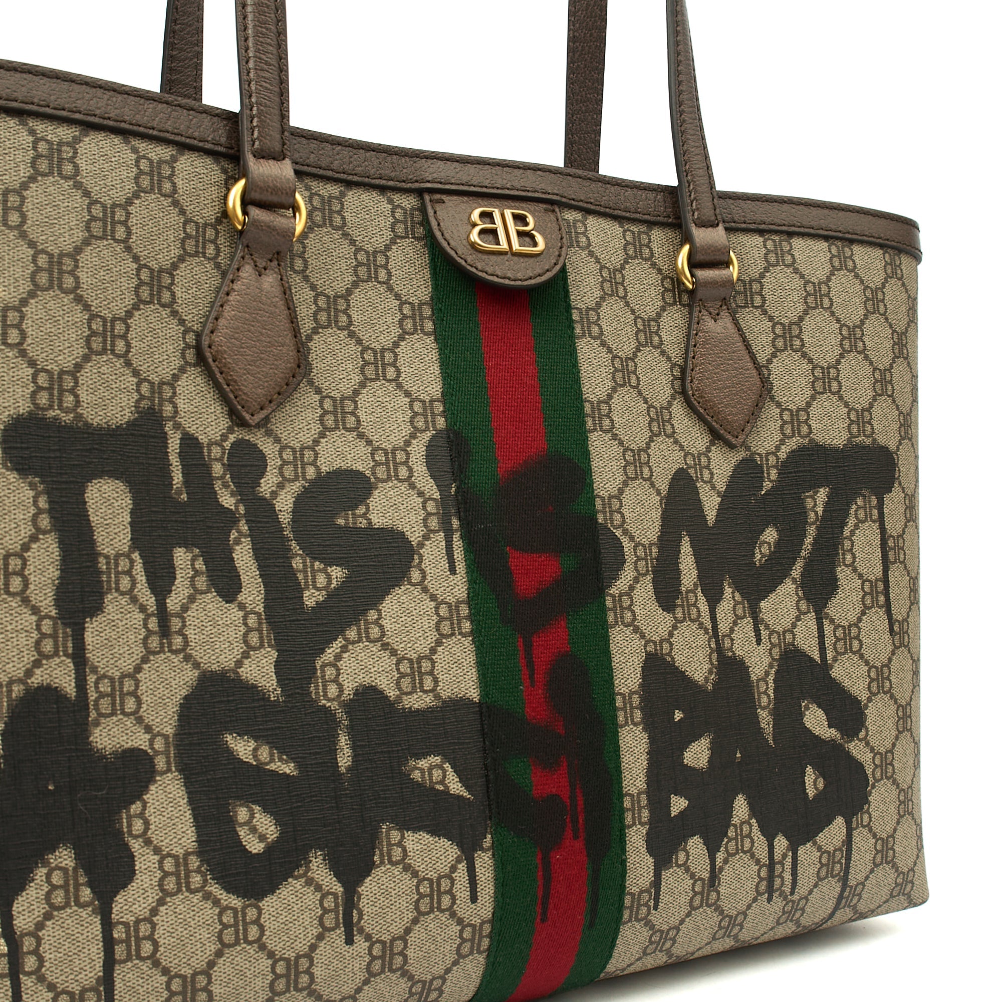 Gucci Tote Ophidia GG Medium Tote in Brown, Leather
