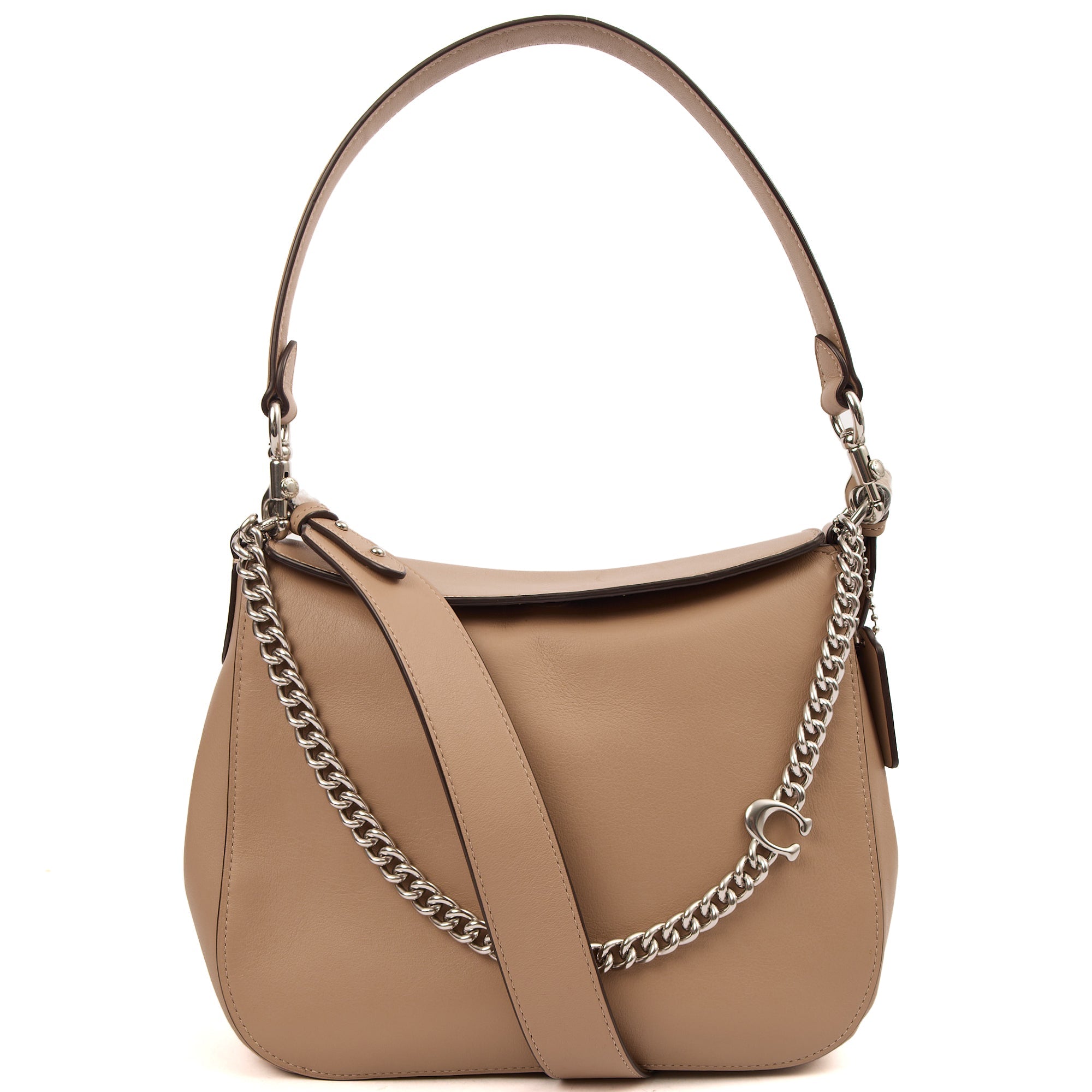 Coach Cross Body Tabby Chain Bag in Brown, Leather