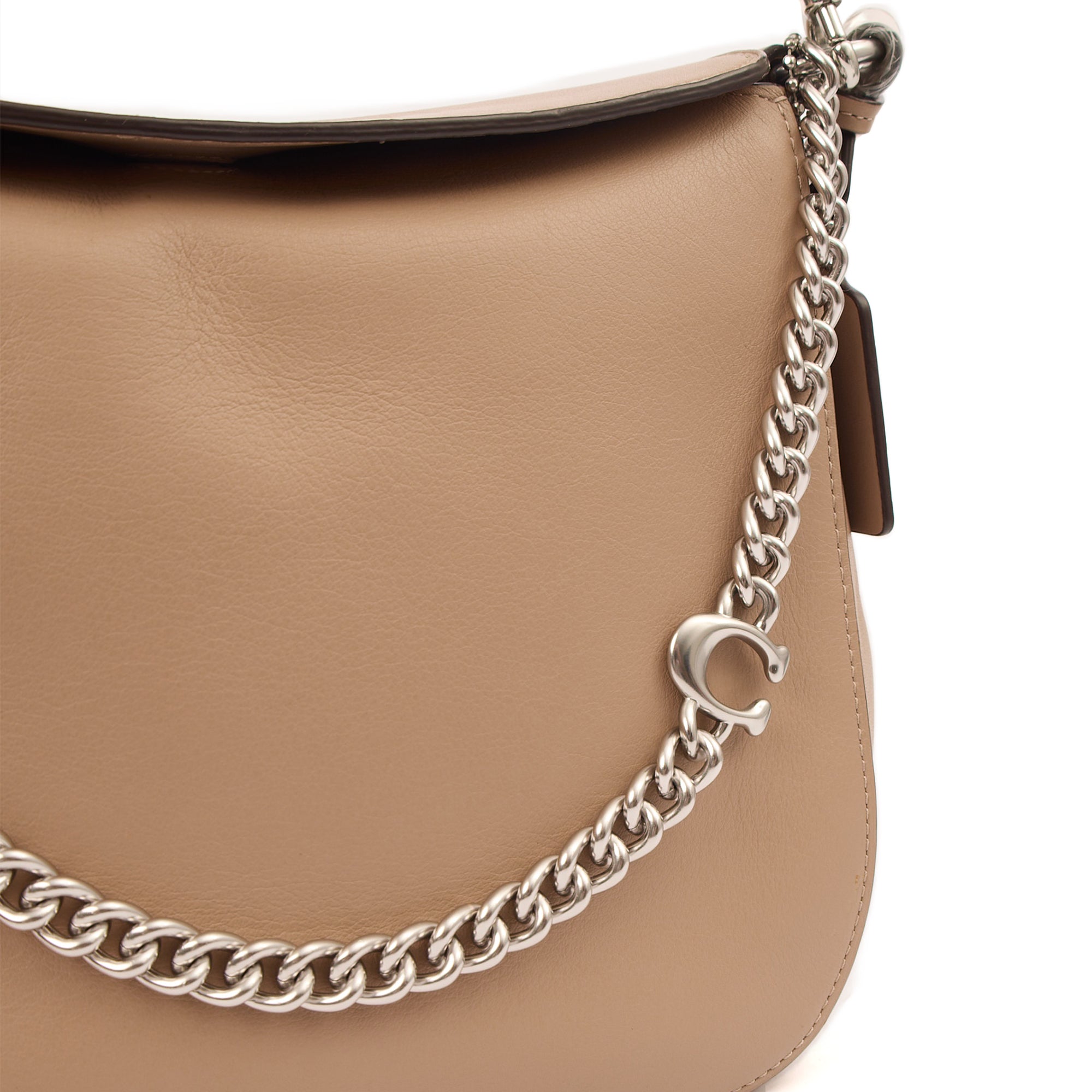 Coach Cross Body Tabby Chain Bag in Brown, Leather
