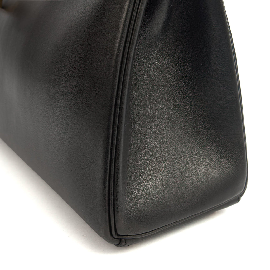Hermes Top Handle Kelly 32 in Black, Swift Leather