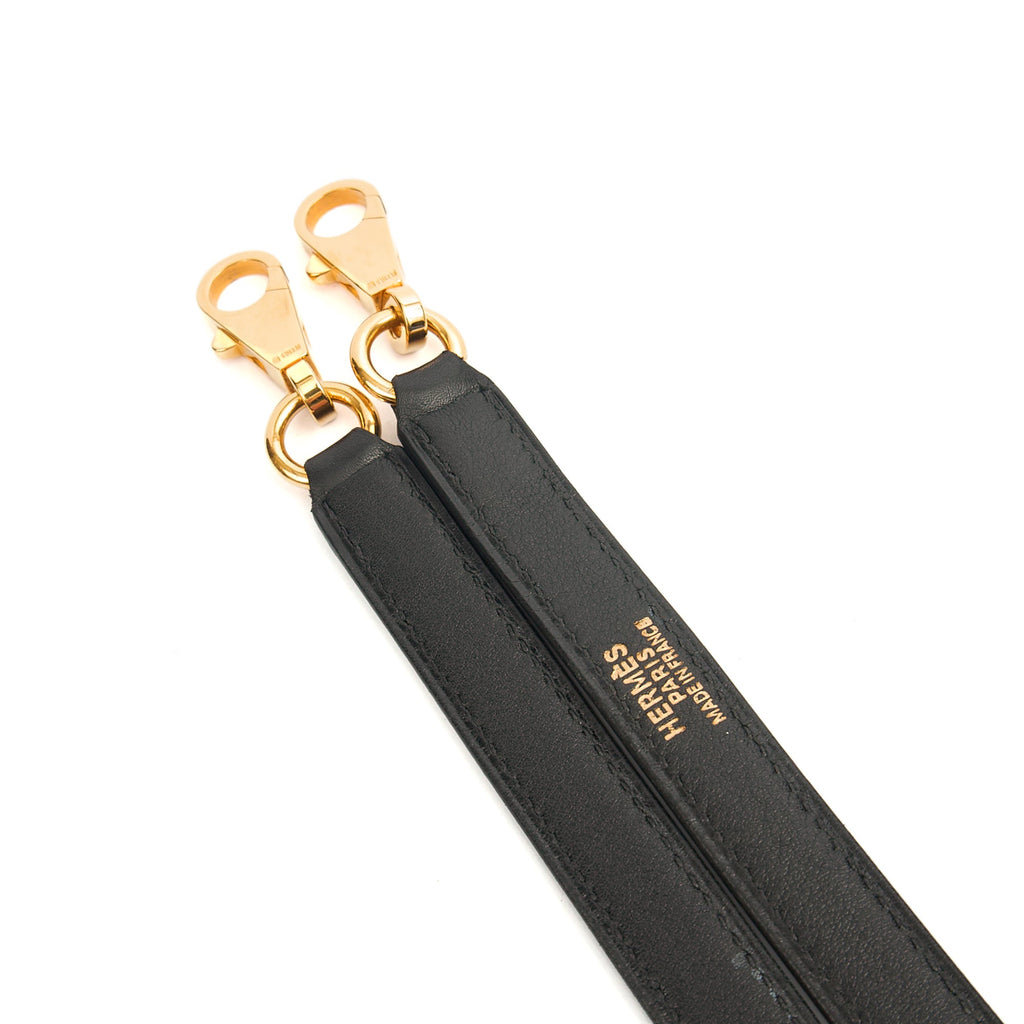 Hermes Top Handle Kelly 32 in Black, Swift Leather