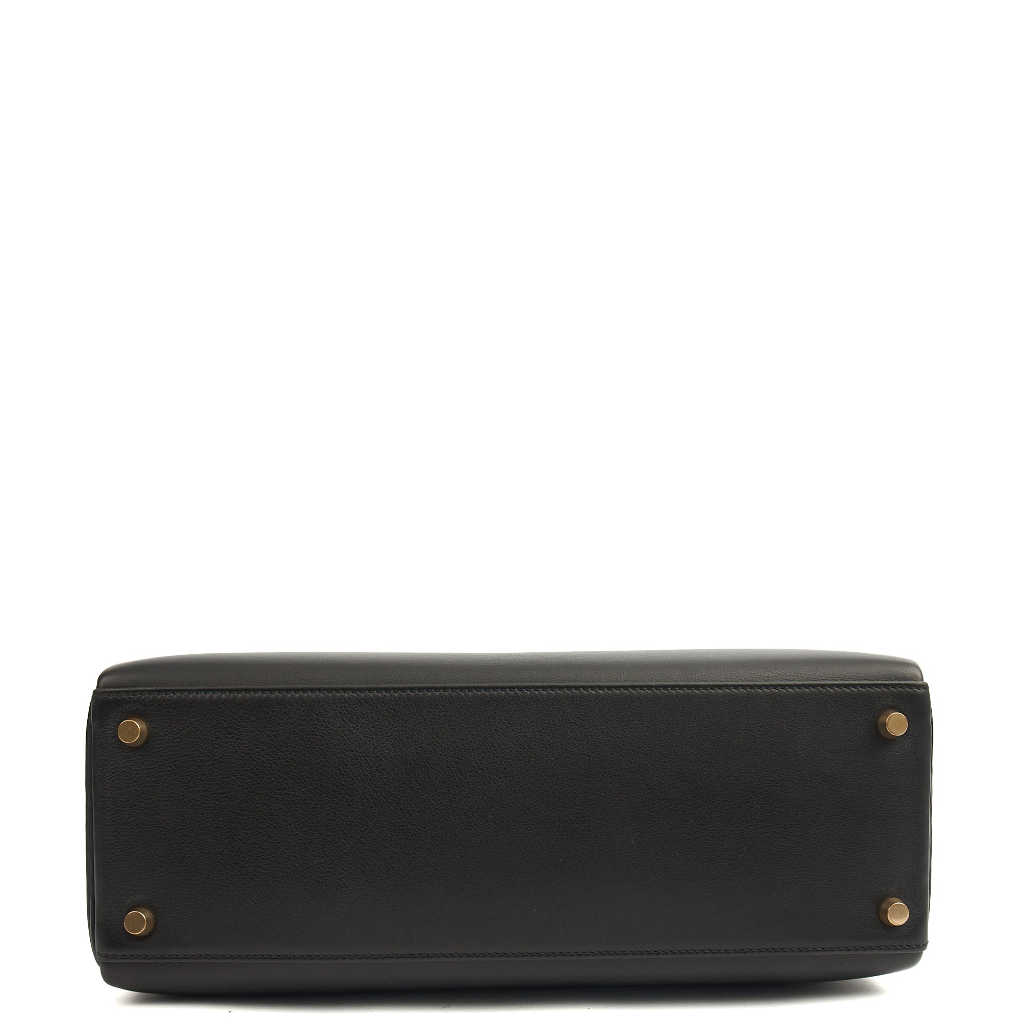 Hermes Top Handle Kelly 32 in Black, Swift Leather