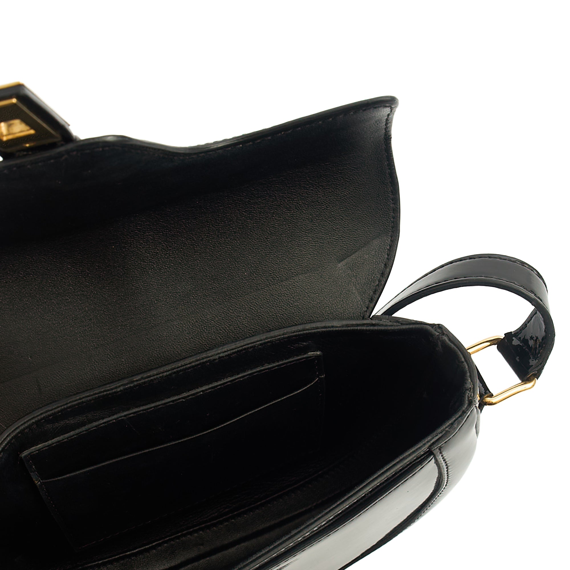 Celine Cross Body 16 bag - Small in Black, Patent Leather