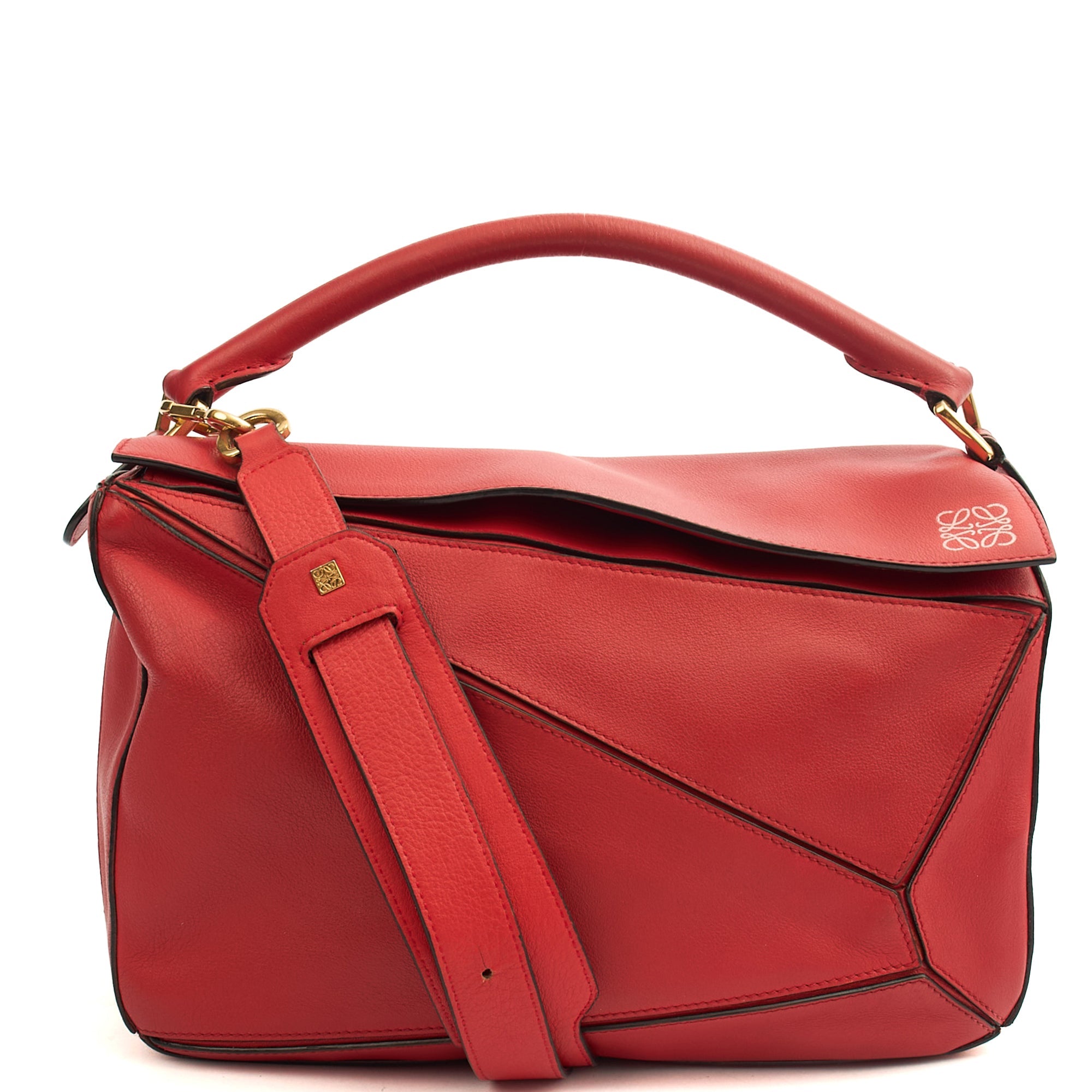 Loewe Cross Body Puzzle - Medium in Red, Leather