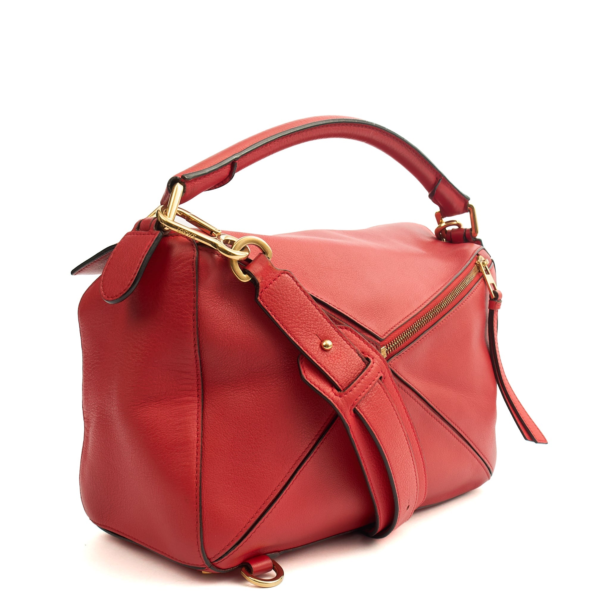 Loewe Cross Body Puzzle - Medium in Red, Leather