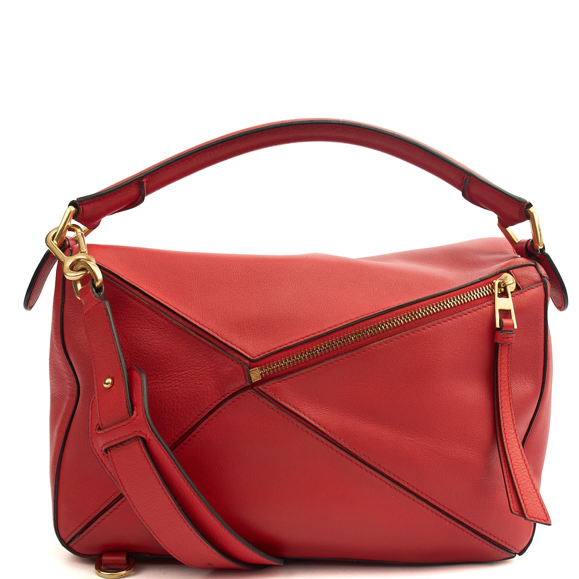 Loewe Cross Body Puzzle - Medium in Red, Leather