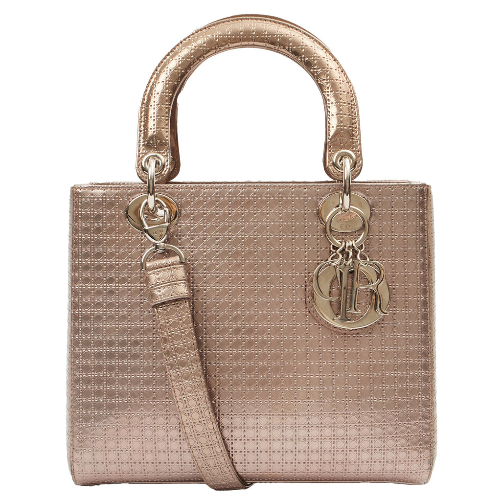 Christian Dior Shoulder Bag Lady Dior Small in Metallic, Leather