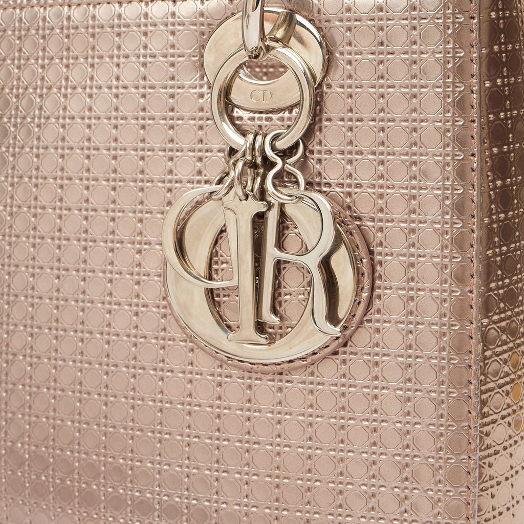 Christian Dior Shoulder Bag Lady Dior Small in Metallic, Leather