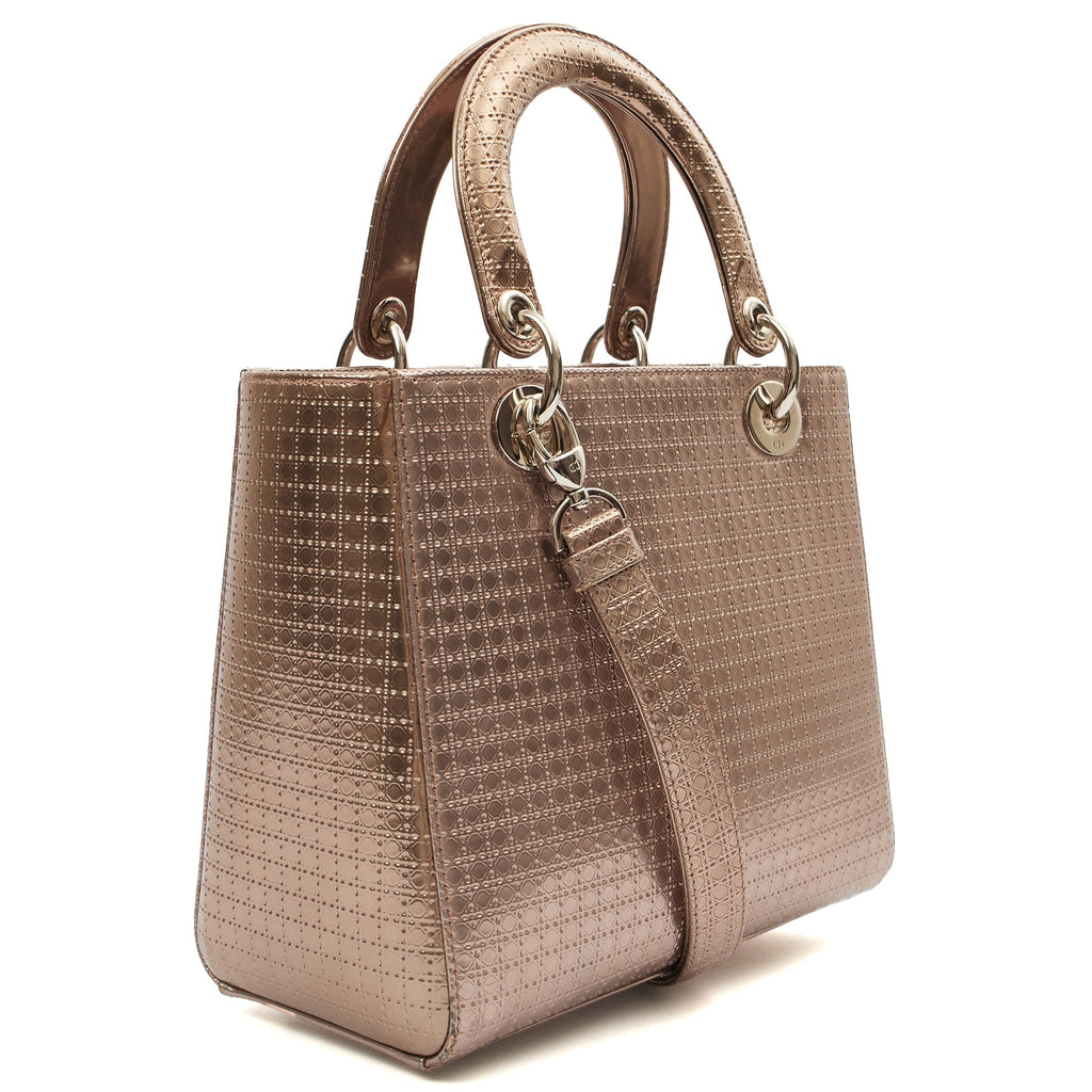 Christian Dior Shoulder Bag Lady Dior Small in Metallic, Leather