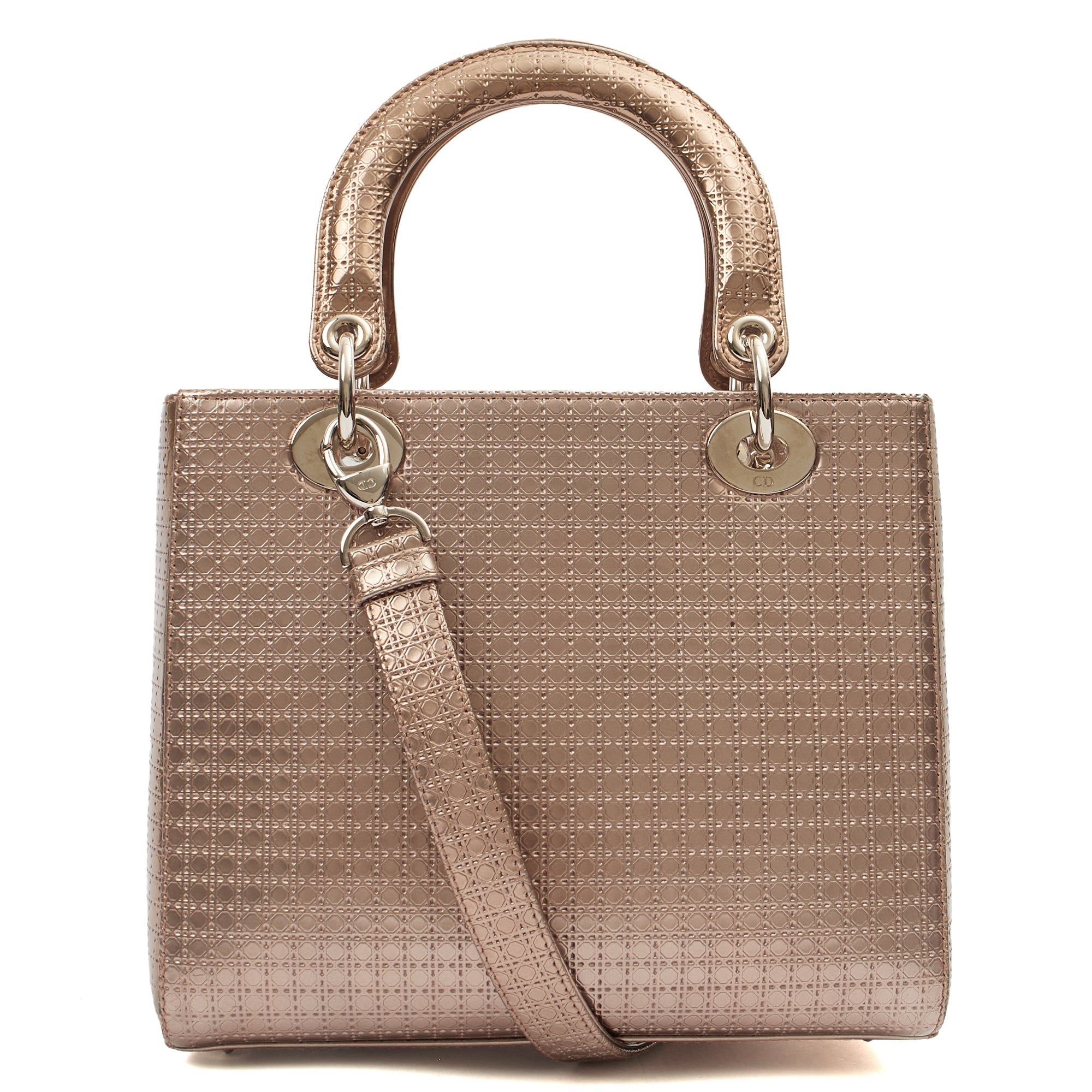 Christian Dior Shoulder Bag Lady Dior Small in Metallic, Leather