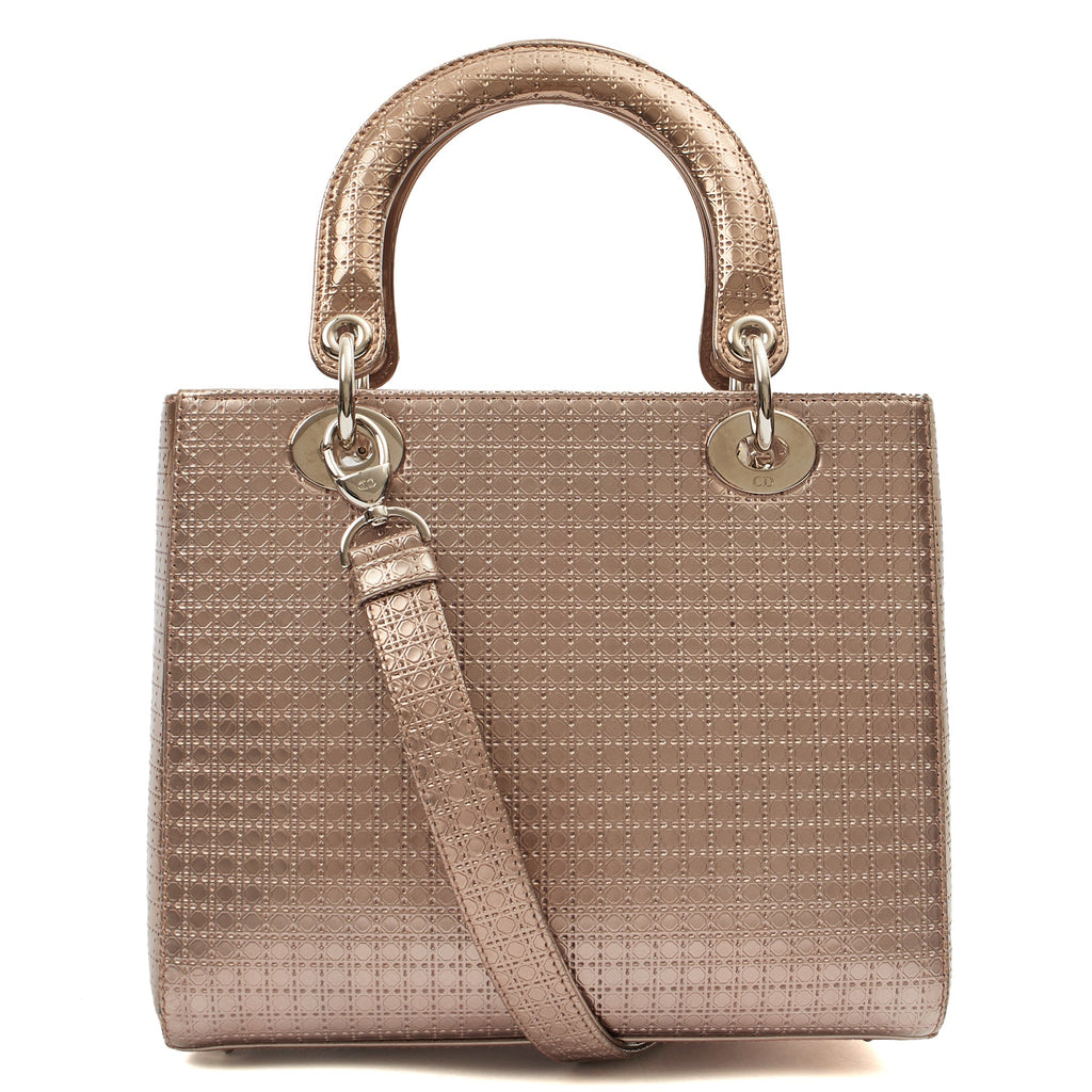 Christian Dior Shoulder Bag Lady Dior Small in Metallic, Leather