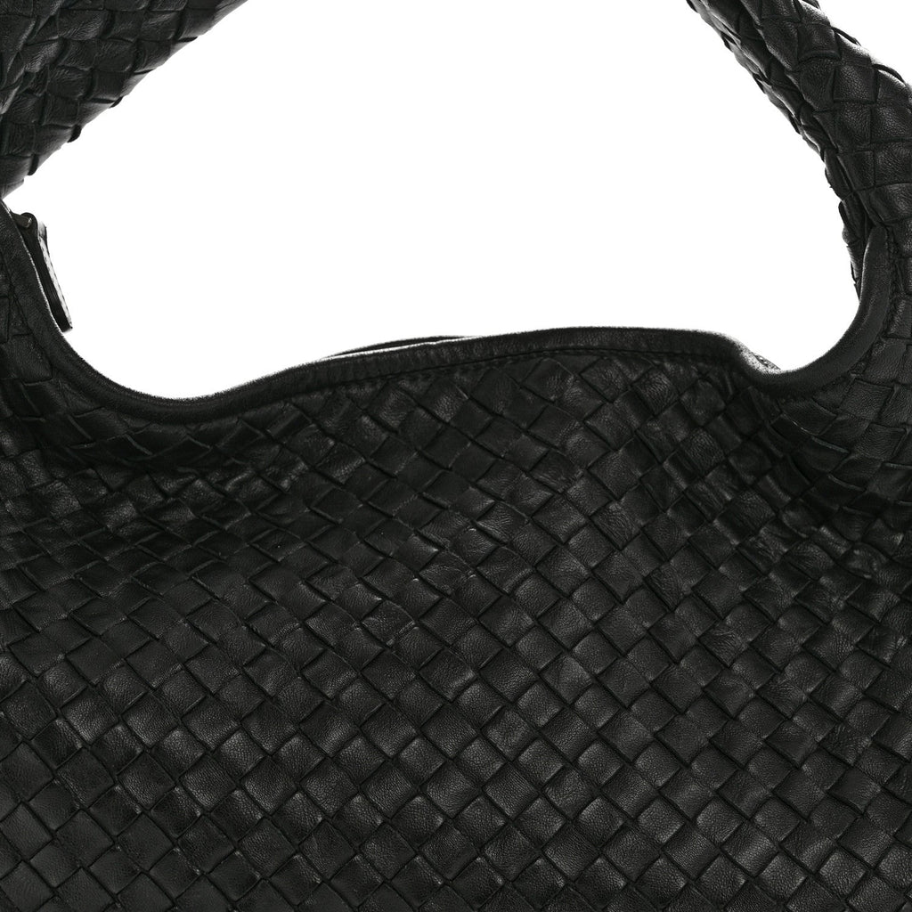 Nappa Intrecciato Medium Veneta Hobo Black