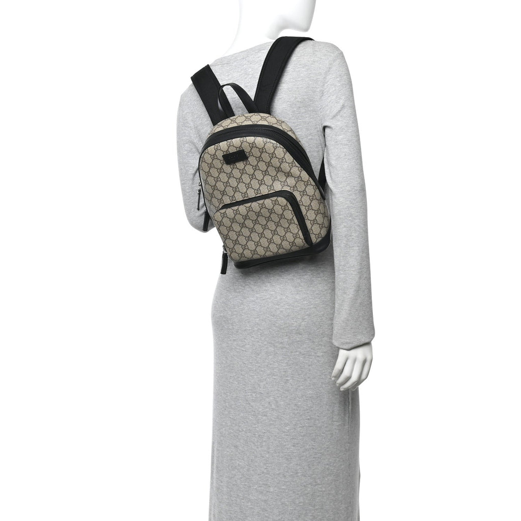 GG Supreme Monogram Small Eden Day Backpack Black