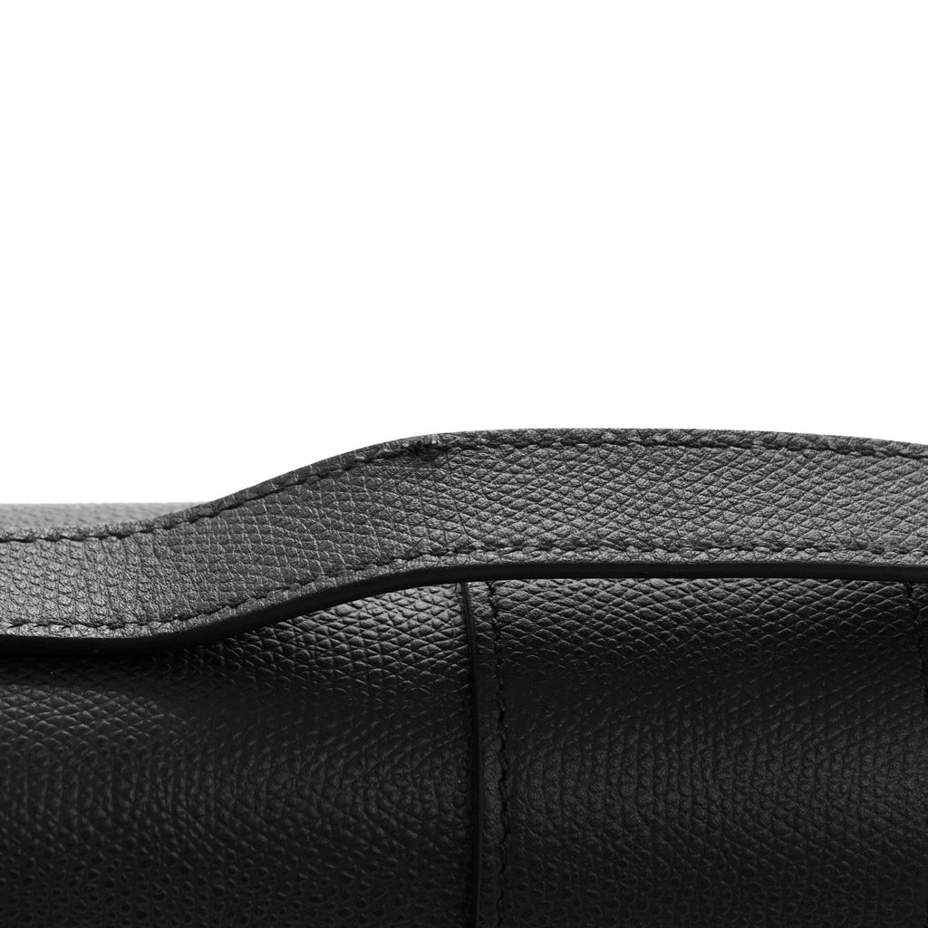Grained Calfskin 30 Montaigne Flap Bag Black