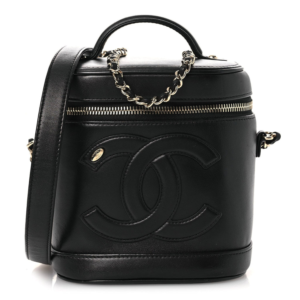 Lambskin Timeless Vanity Cosmetic Case Black