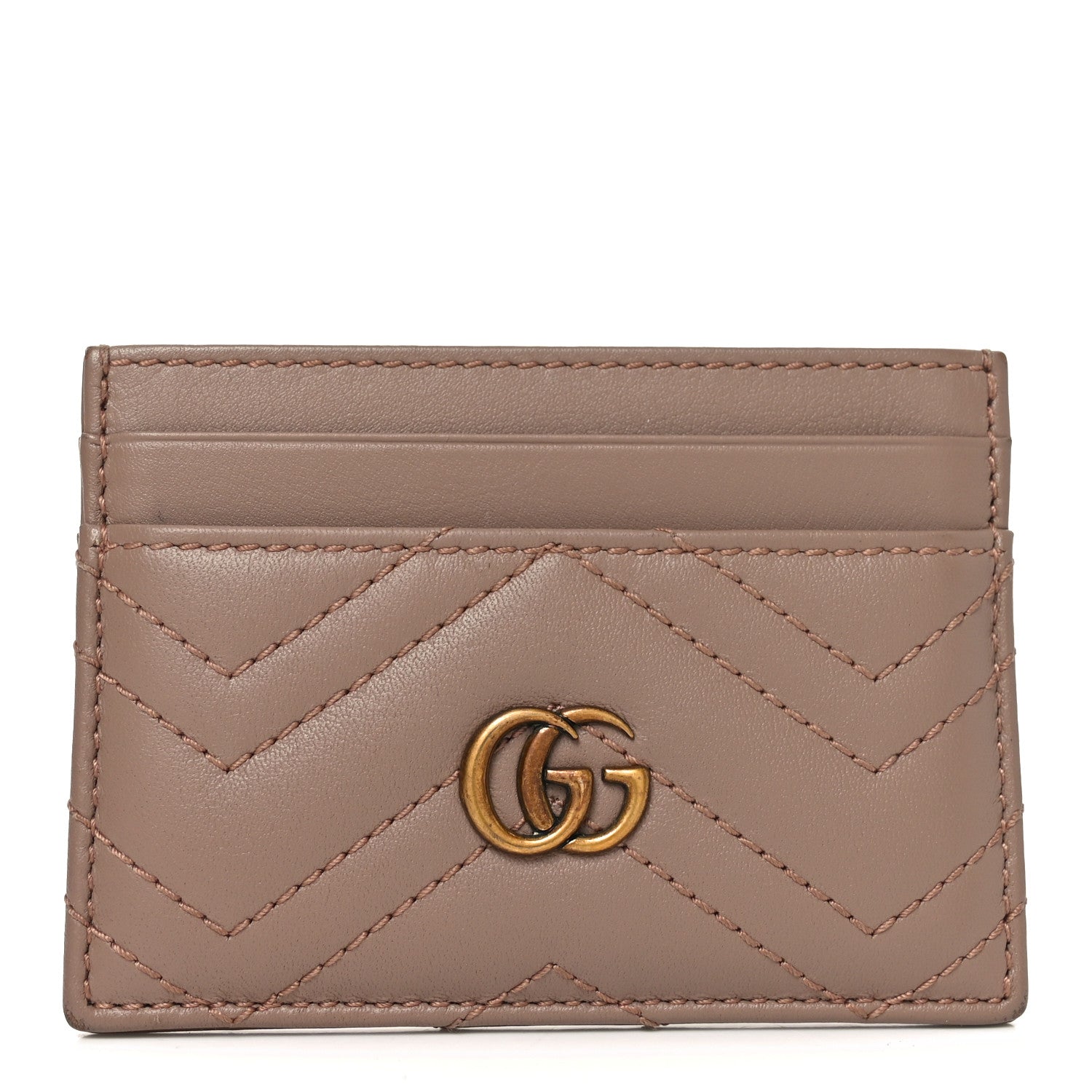Calfskin Matelasse GG Marmont  Holder Porcelain Rose