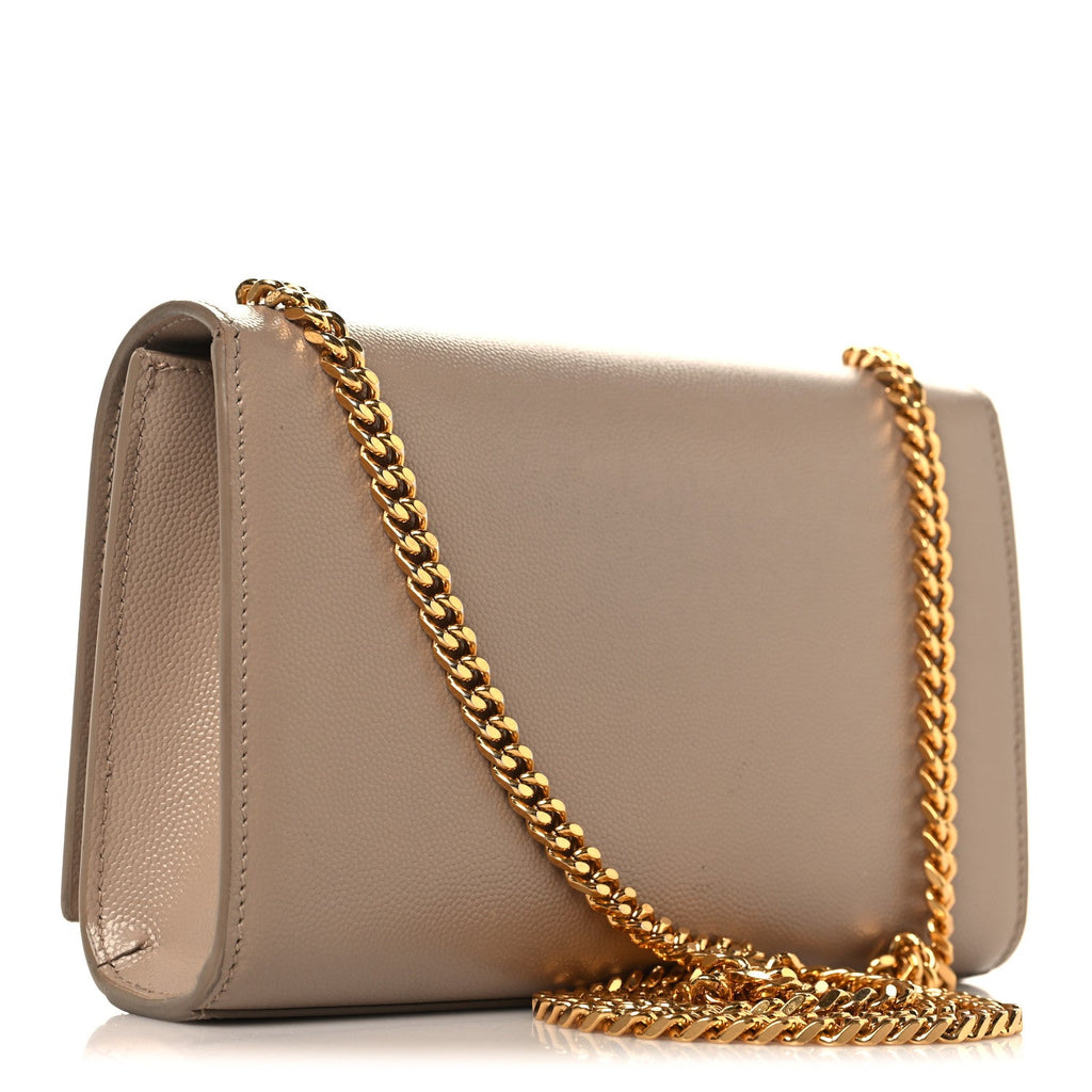 Grain De Poudre Medium Monogram Kate Satchel Dark Beige