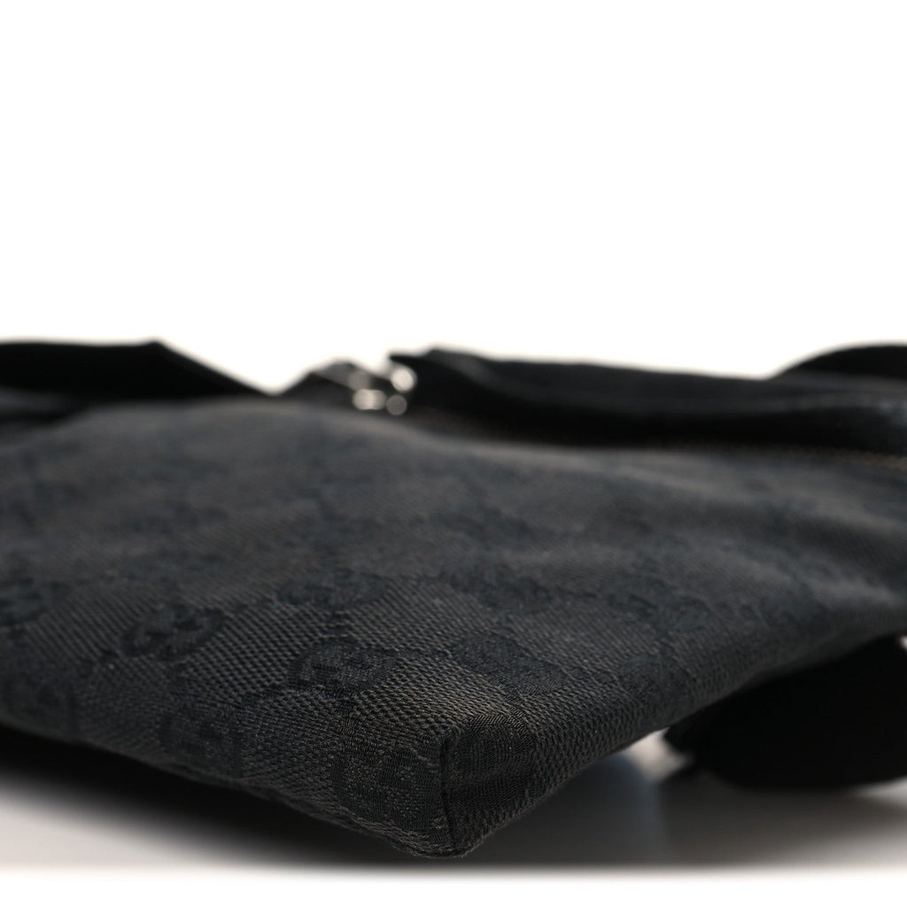 GG Monogram Double Pocket Belt Bag Black