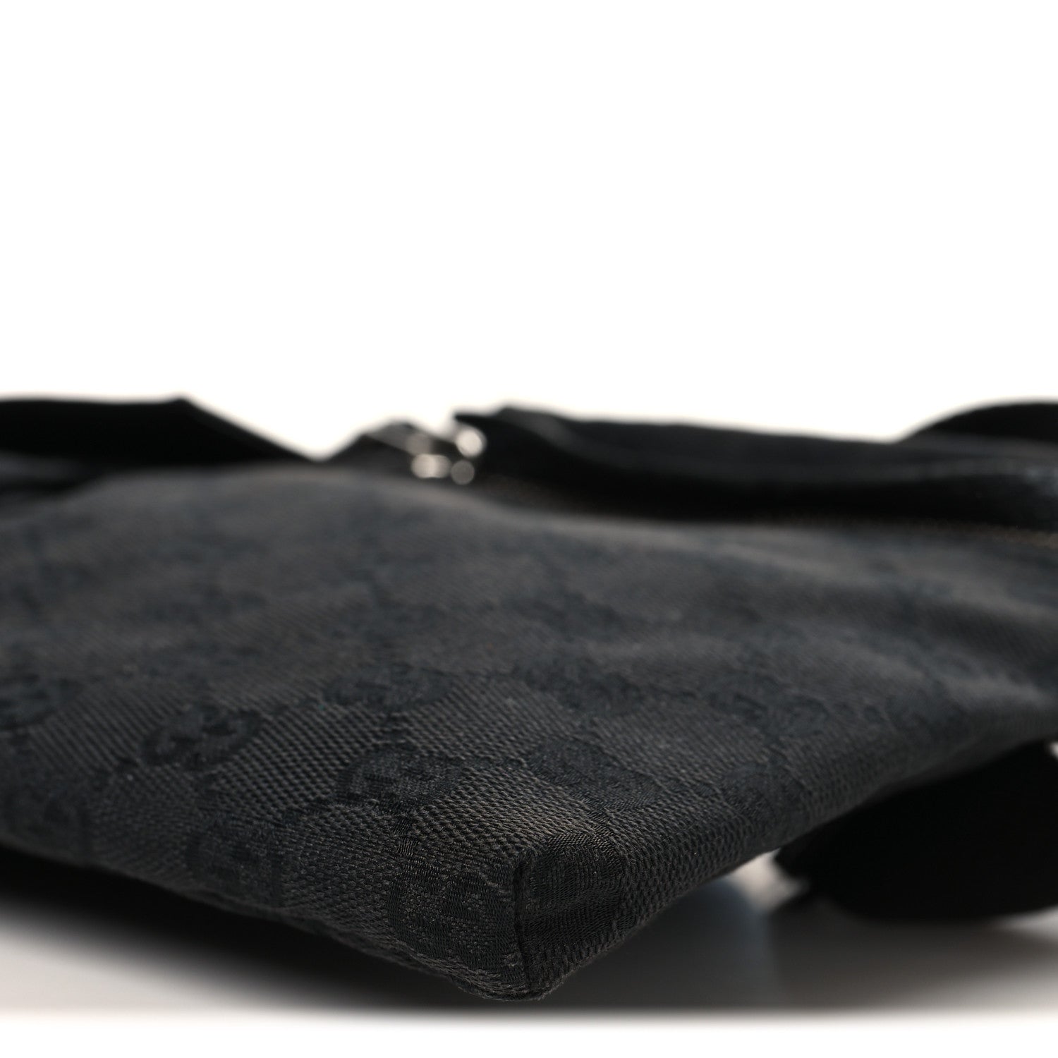 GG Monogram Double Pocket Belt Bag Black