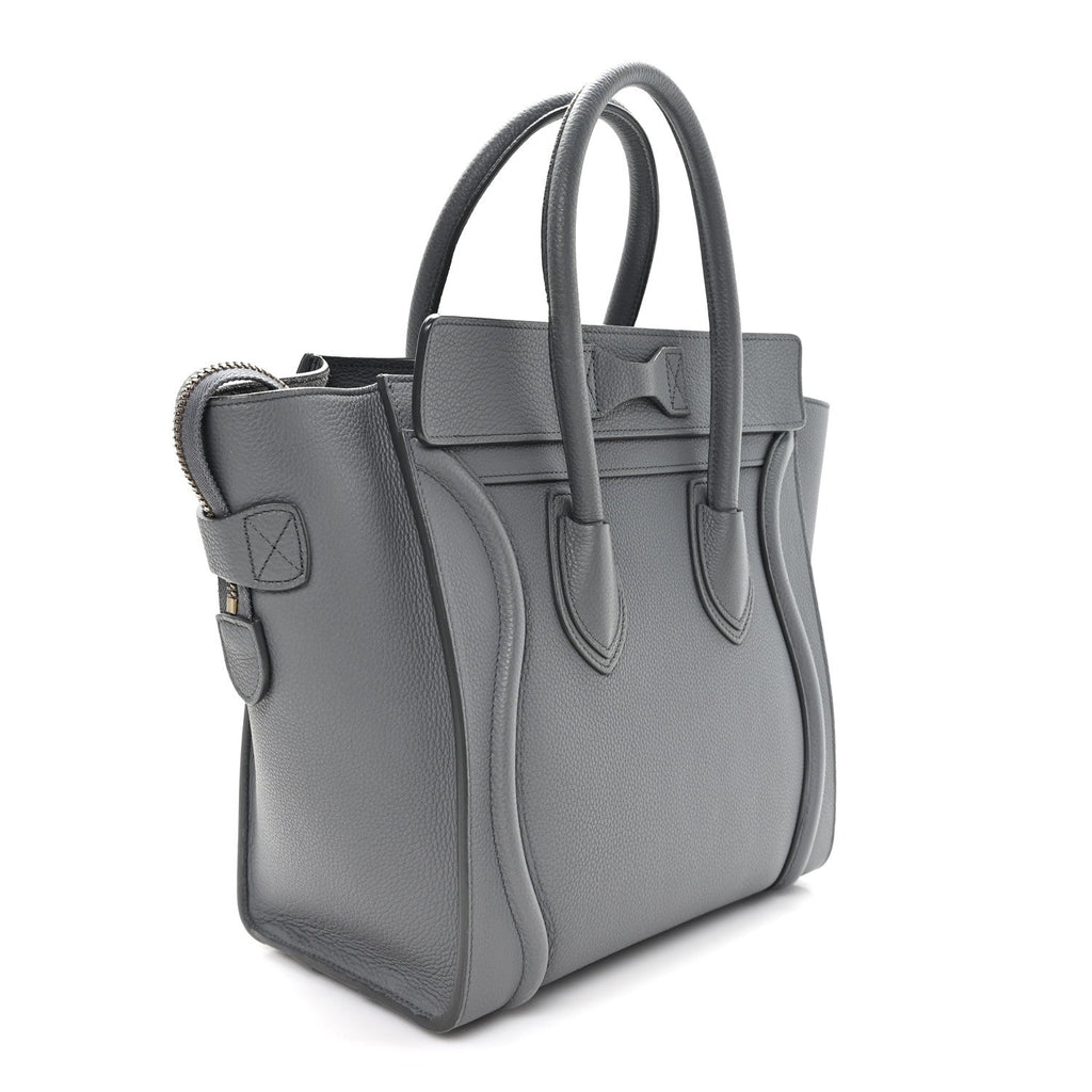 Baby Drummed Calfskin Micro Luggage Kohl