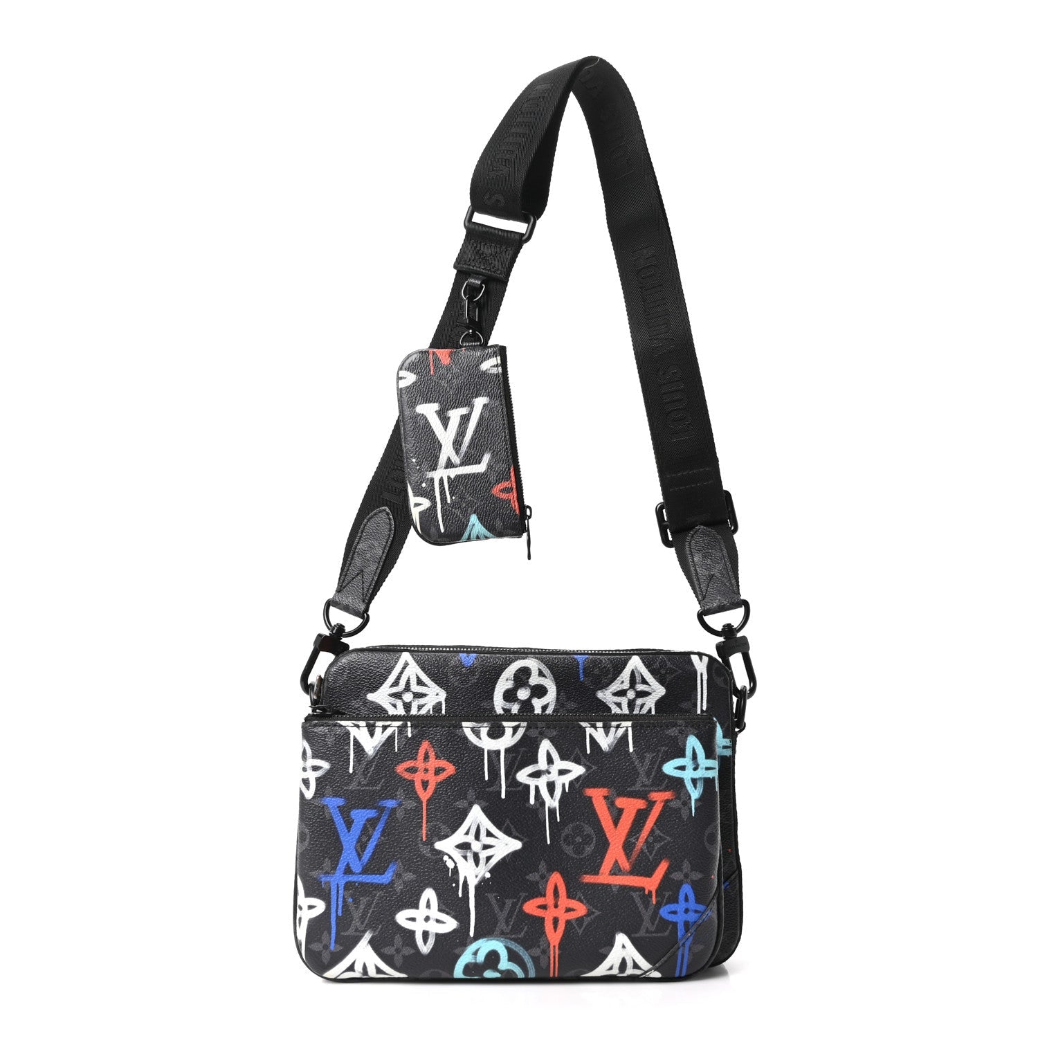 Monogram Eclipse LV Graffiti Trio Messenger Multicolor