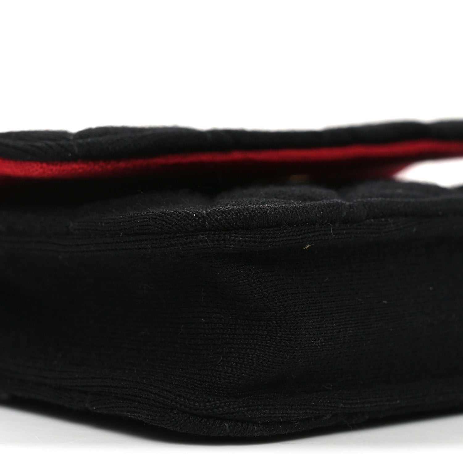 Jersey Quilted Micro Mini Flap Black