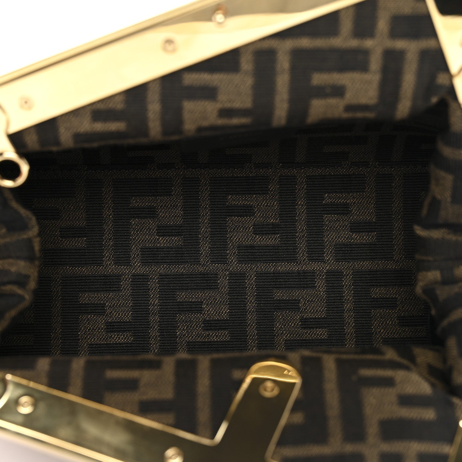 Shiny Nappa Small Fendi First Caramello