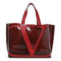 PVC Vlogo Escape Tote Red