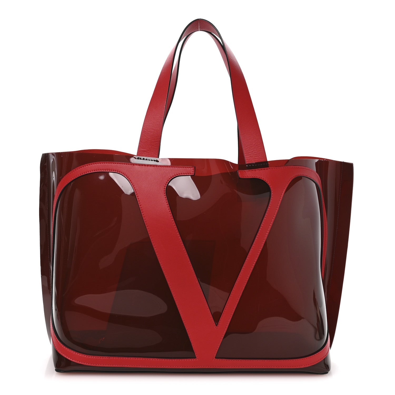 PVC Vlogo Escape Tote Red