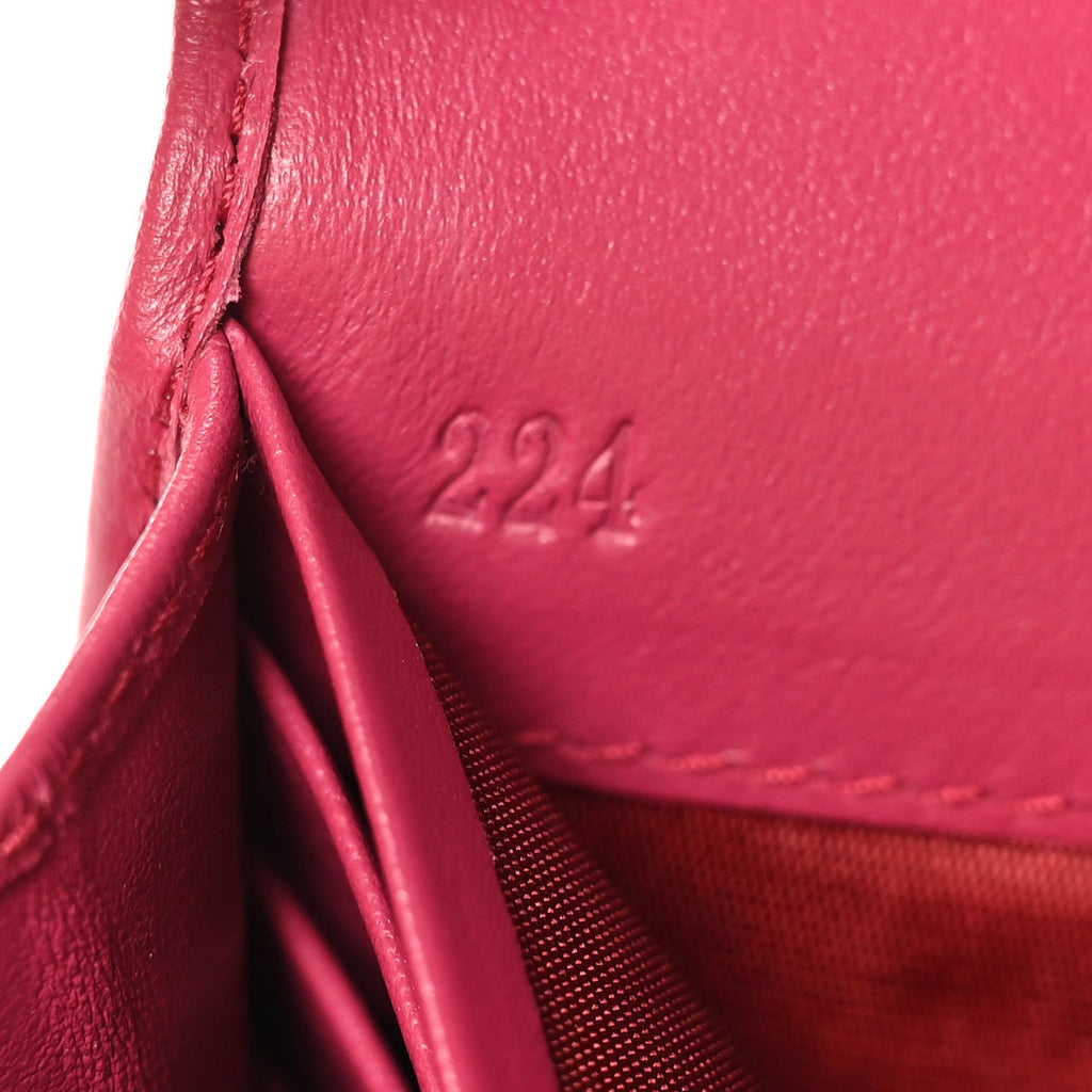 Tessuto Nylon Quilted Continental Flap Wallet Ibisco