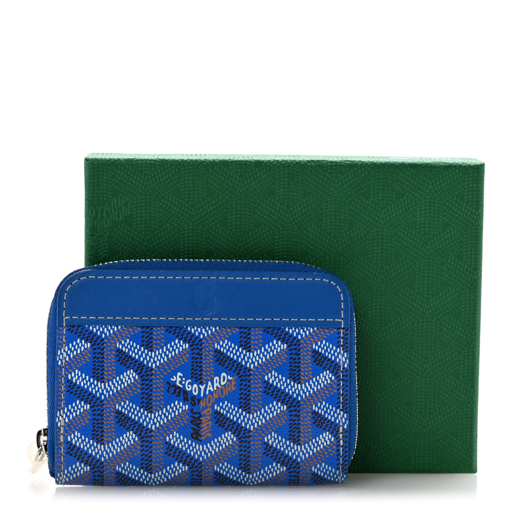 Goyardine Matignon PM Wallet Blue