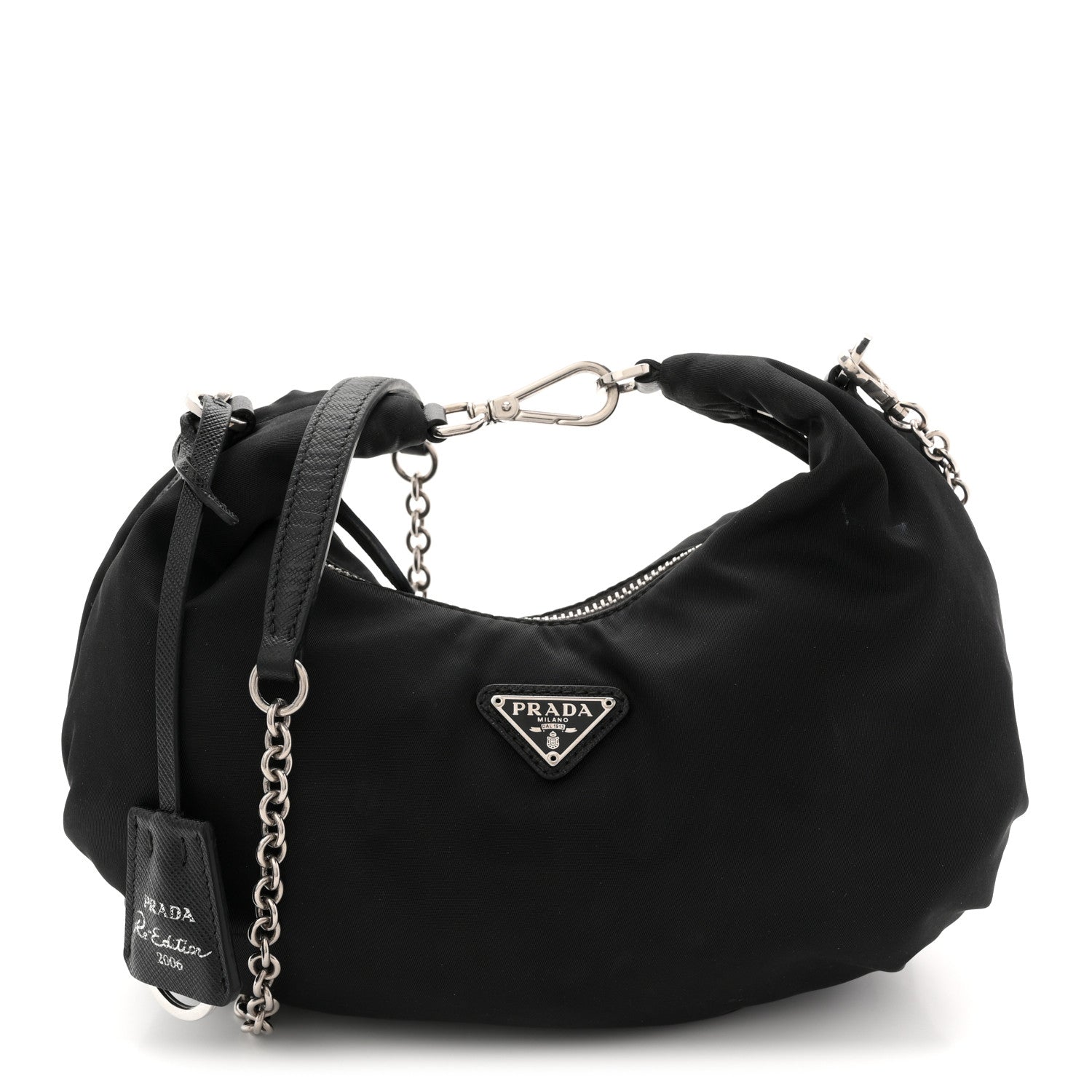Tessuto Nylon Saffiano Re-Edition 2006 Shoulder Bag Black
