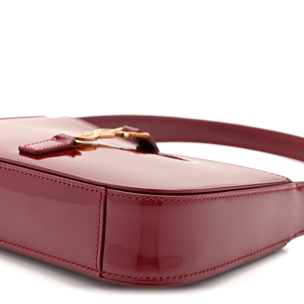 Patent Calfskin Le 5 A 7 Mini Hobo Red Grenat