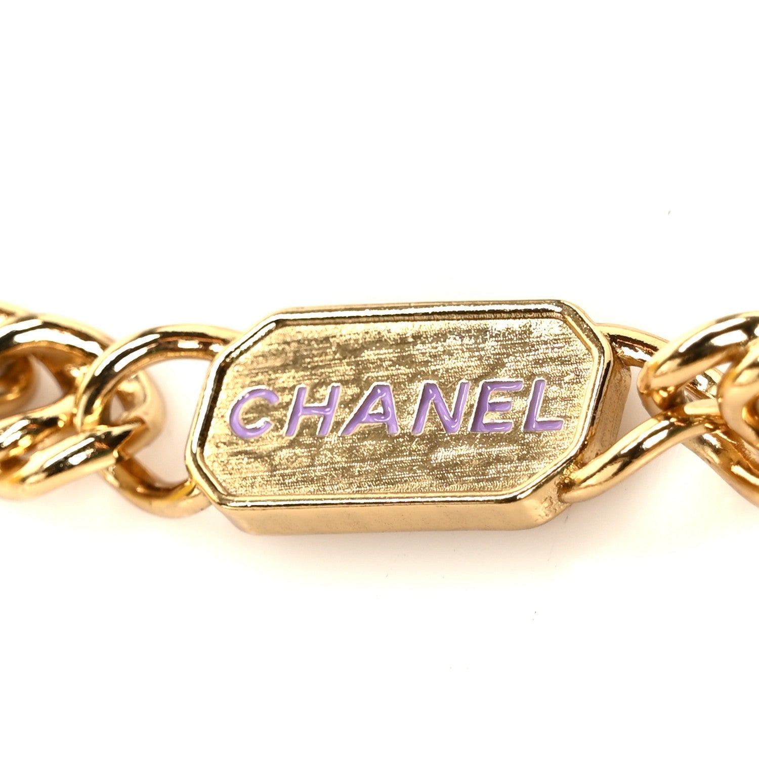 Lambskin Quilted Enamel Logo Flap  Holder On Chain Yellow