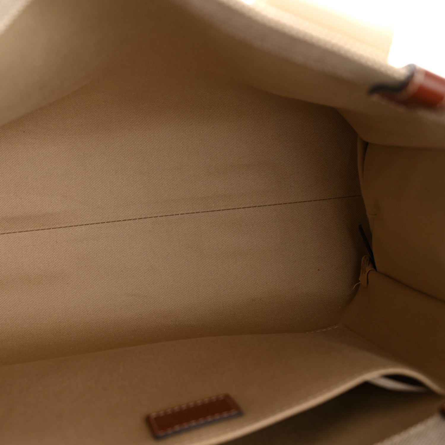 Cotton Calfskin Medium Woody Ribbon Tote White Brown