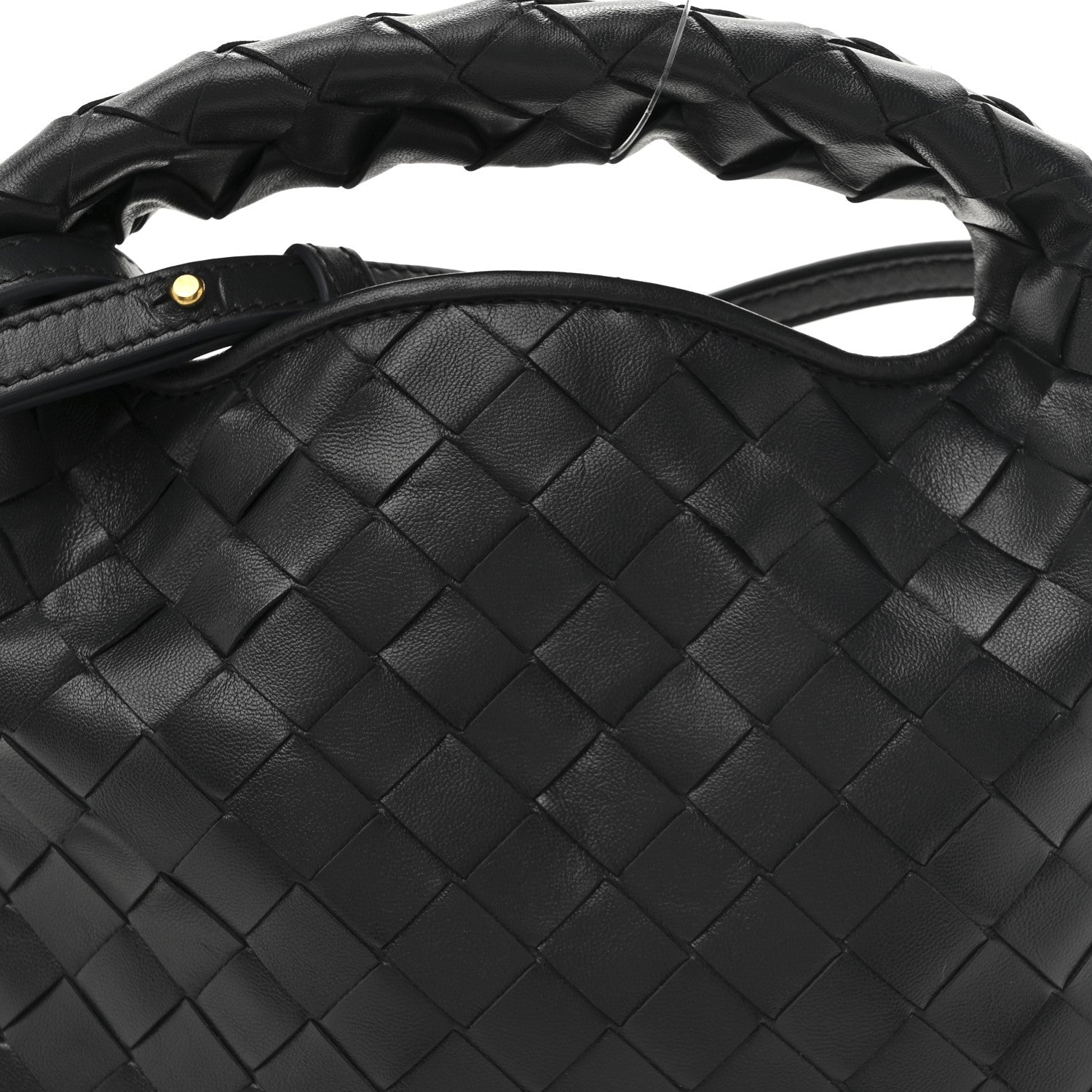 Calfskin Intrecciato Mini Hop Black