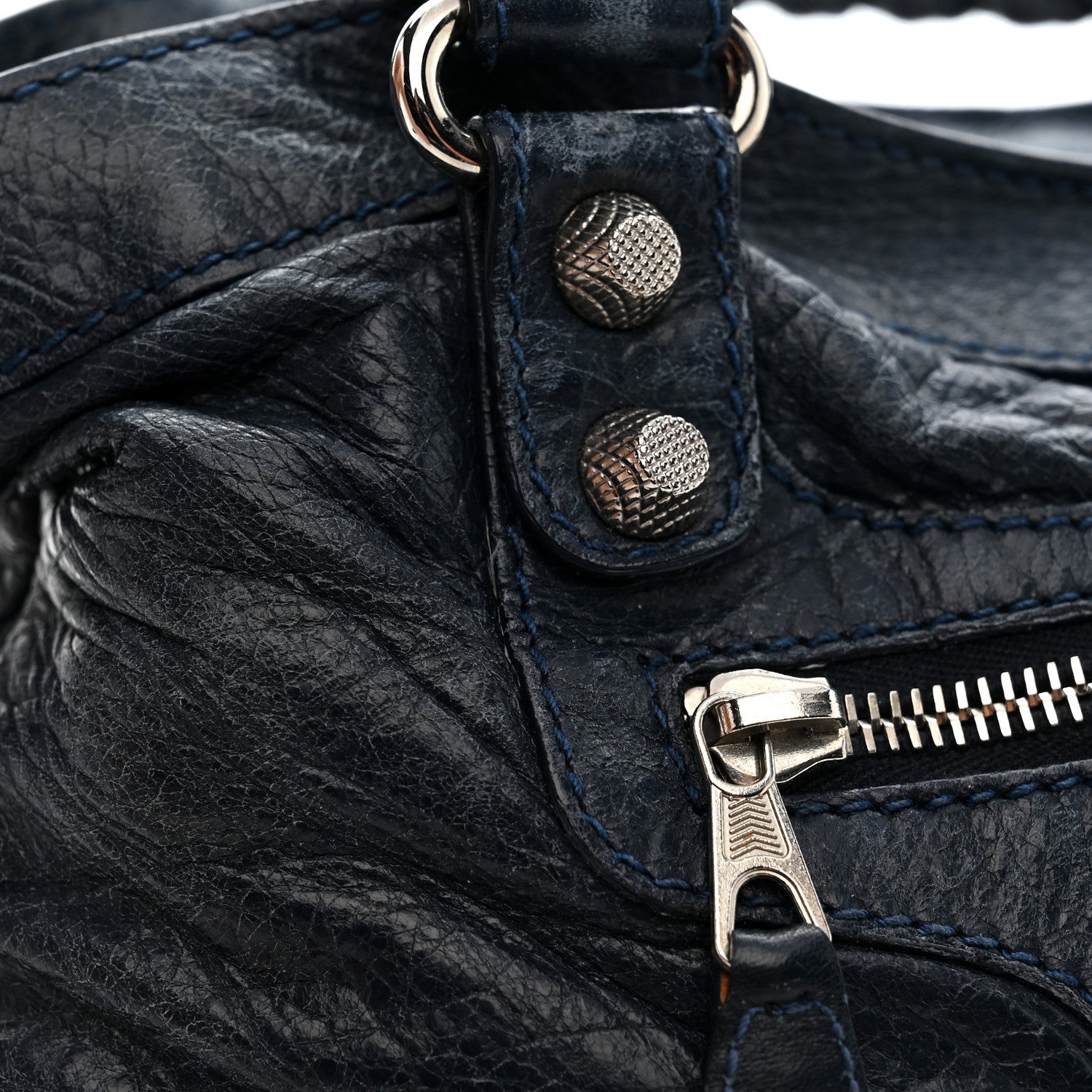 Agneau Giant 12 Silver Hardware Town Bleu Obscur