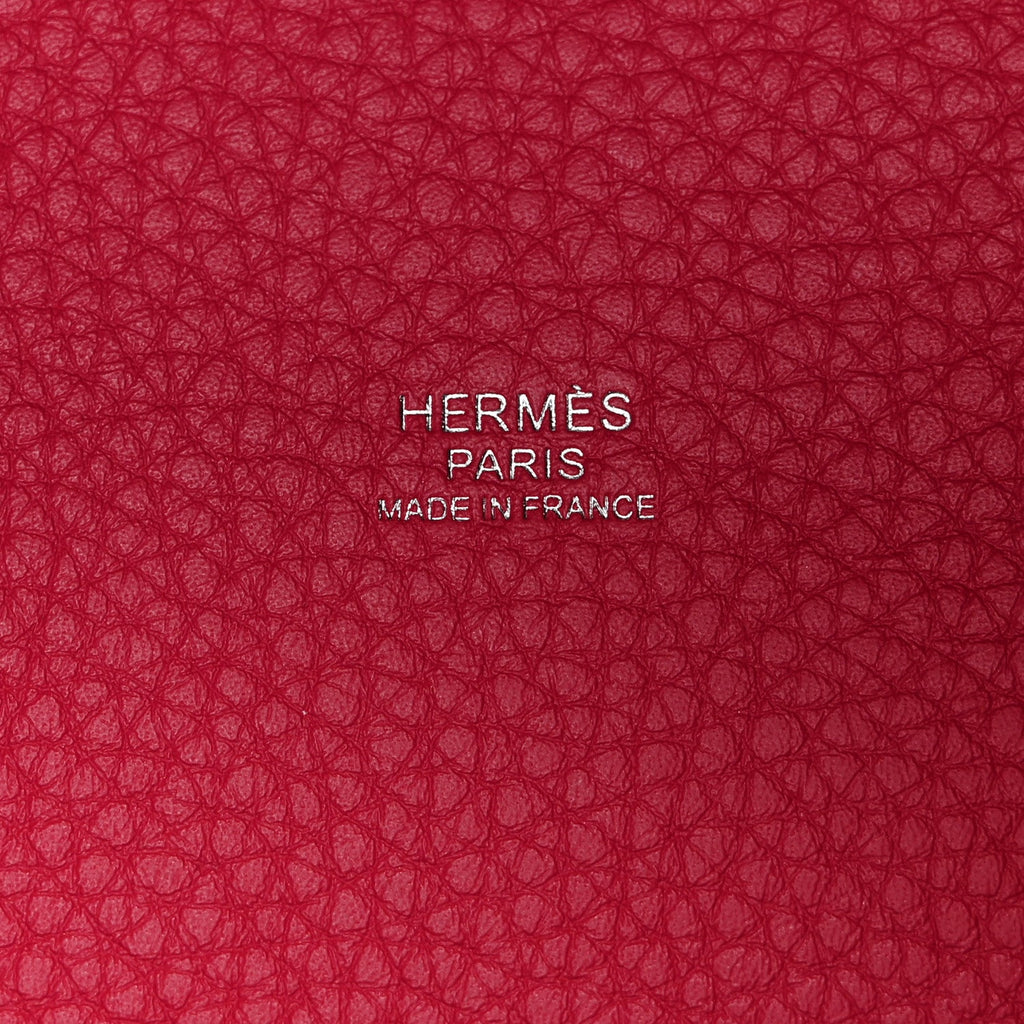 Taurillon Clemence Casaque Picotin Lock 22 MM Bleu Nuit Framboise Rouge Sellier