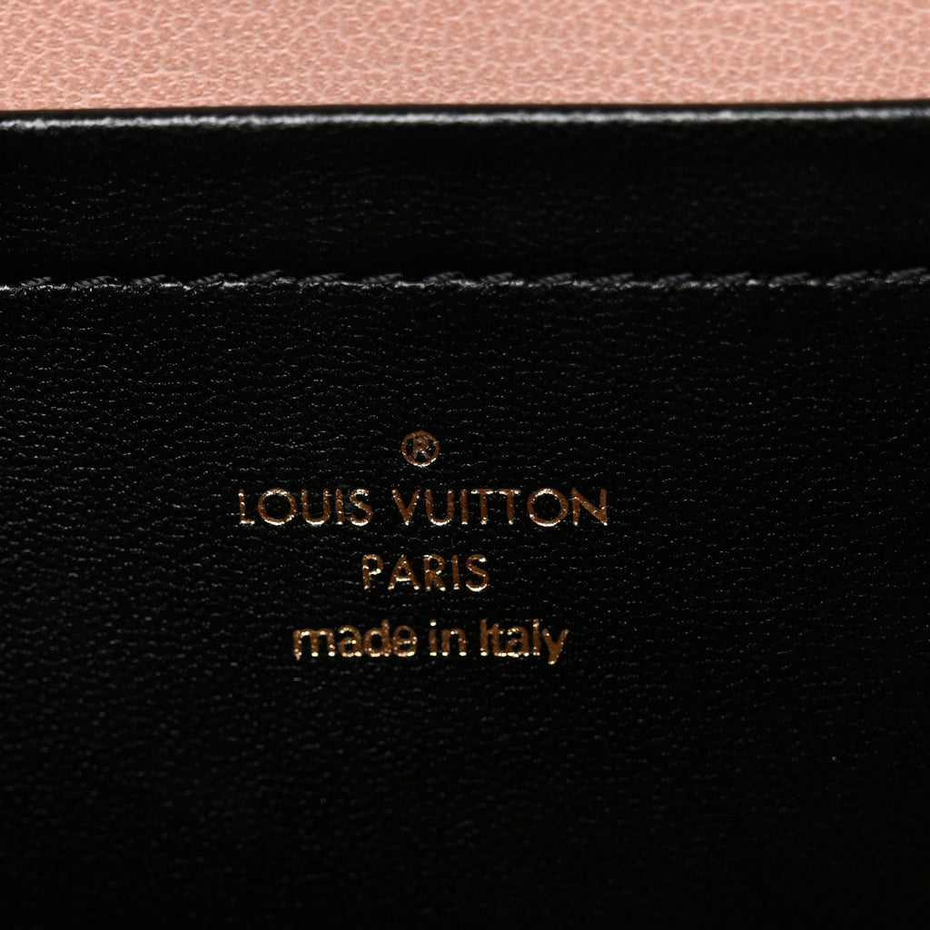 Lambskin Embossed Monogram Pochette Coussin Black
