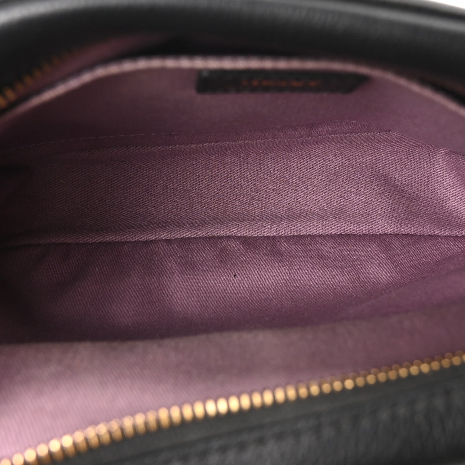 Grained Calfskin Medusa Camera Bag Black