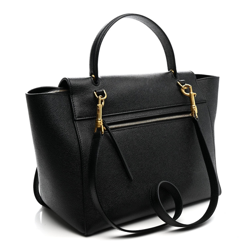 Baby Grained Calfskin Mini Belt Bag Black